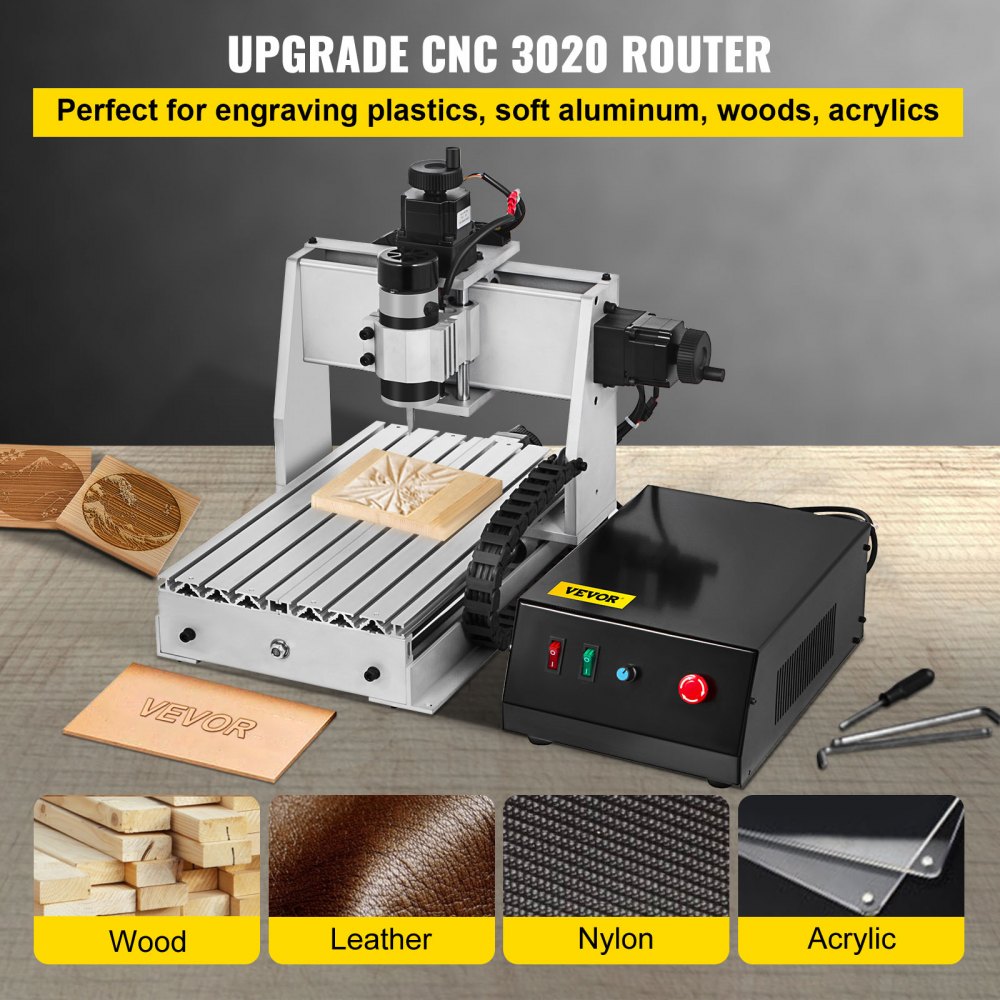 CNC 3020 300x200x40mm Working Area CNC Machine Mini Laser Engraver wit – DIY  Ireland