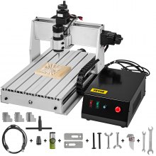 VEVOR CNC Machine 3 Axis CNC Router 3040 CNC Router Engraver Machine 500W CNC Router Engraving Drilling Milling Machine MACH3 with USB Port for DIY Artwork Cutter 3 Axis,3040,500W
