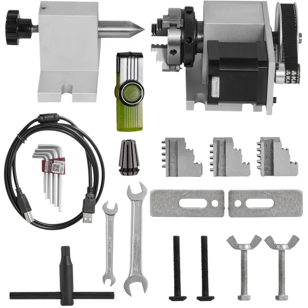 VEVOR CNC Router Engraver Kit 3020 CNC Router 4 Axis USB Port CNC Router Engraver Machine 200W CNC Router Engraving Drilling Milling Machine MACH3 Control for DIY(300X200mm)