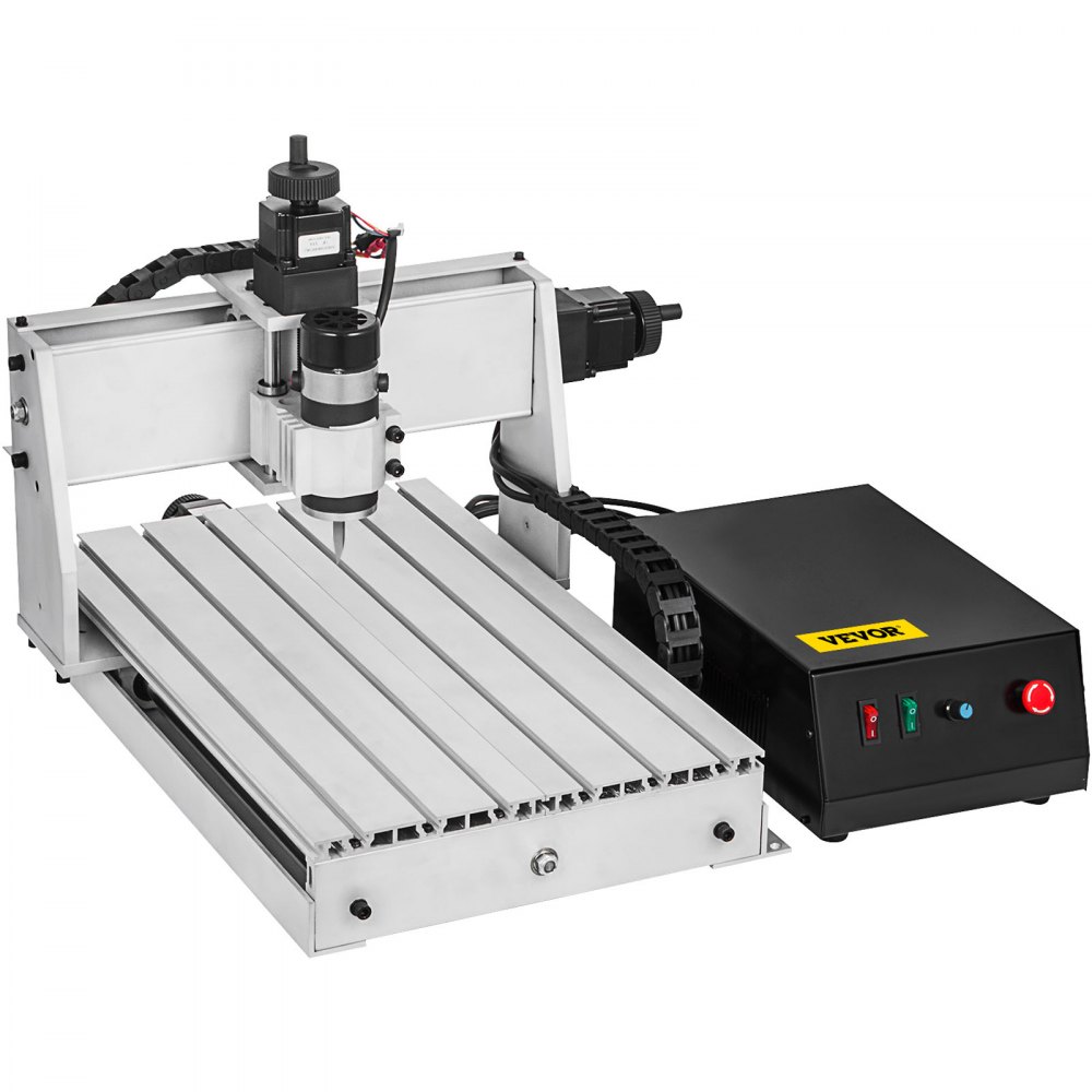 VEVOR CNC Machine 4 Axis CNC Router 3040 CNC Router Engraver Machine 500W CNC Router Engraving Drilling Milling Machine MACH3 with Usb Port for DIY Artwork Cutter 4 Axis,3040,500W