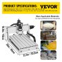 VEVOR CNC Machine 4 Axis CNC Router 3040 CNC Router Engraver Machine 500W CNC Router Engraving Drilling Milling Machine MACH3 with Usb Port for DIY Artwork Cutter 4 Axis,3040,500W