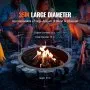VEVOR Fire Pit Ring w/ BBQ Fire Ring 35 Inch Outer Steel DIY Campfire Firepit