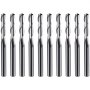 VEVOR 10PCs CNC Router Bits 1/8"CNC Router End Mill Tungsten Steel CNC Engraving Bits Flat Nose 2 Flute Spiral Milling Cutter Tool Set for Engraving Cutting Acrylic Solid Wood MDF(3.175x17x38mm)
