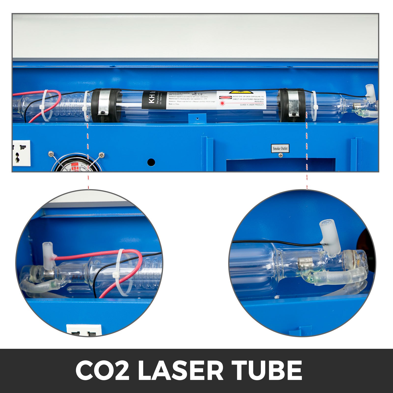 Upgraded 40W USB CO2 Laser Engraver Engraving Cutting Machine Cutter 300x200mm LCD Display Rotate Wheels