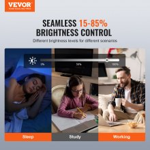 VEVOR WiFi Smart Light Dimmer Switch, 100-250V AC Wi-Fi 2.4GHz, 15% to 85% Stepless Dimming LED Dimmable Smart Switch with Touch Panel, App Remote Control Voice Compatible with Alexa Google Home