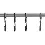 VEVOR S Hooks 36 Pack, 39.68 LBS Capacity for Bars up to 0.85 Inch, S Shaped Hooks with Safety Buckle, Heavy Duty Metal Hangers for Plants, Jeans, Clothes in Garden, Closet, Kitchen, Bedroom, Black