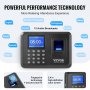 VEVOR Time Clock Biometric Clock 100000 Records Employee Attendance Machine