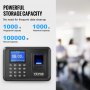 VEVOR Time Clock Ceas biometric 100000 înregistrează mașina de prezență a angajaților