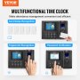 VEVOR Time Clock Biometric Clock 100000 Records Employee Attendance Machine