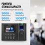 VEVOR Time Clock Ceas biometric 100000 înregistrează mașina de prezență a angajaților