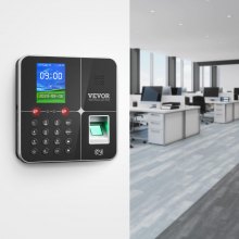 VEVOR Time Clock Ceas biometric 100000 înregistrează mașina de prezență a angajaților