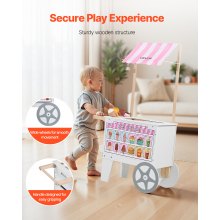 VEVOR Ice Cream Cart for Kids Pretend Play Ice Cream Shop for Kids Aged 3-7