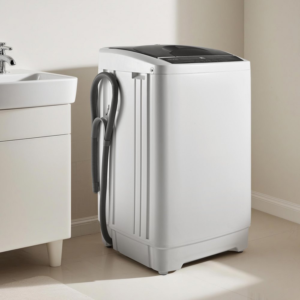 VEVOR Portable Washing Machine, Portable Washer 1.3 cu.ft with LED Display, Stainless Steel Drum, 8 Wash Programs & 6 Adjustable Water Levels, Portable Washer Machine for Apartments, RVs, and Dorms