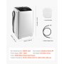 VEVOR Portable Washing Machine, Portable Washer 1.3 cu.ft with LED Display, Stainless Steel Drum, 8 Wash Programs & 6 Adjustable Water Levels, Portable Washer Machine for Apartments, RVs, and Dorms