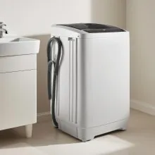 VEVOR Portable Washing Machine, Portable Washer 1.3 cu.ft with LED Display, Stainless Steel Drum, 8 Wash Programs & 6 Adjustable Water Levels, Portable Washer Machine for Apartments, RVs, and Dorms
