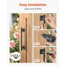 Barn Door Handle 12.6 in Rustic Heavy Duty Carbon Steel Garden Gate Pull Handle