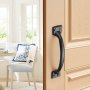 VEVOR Barn Door Handle, 4Pcs 152 mm Rustic Fence Gate Handle, Rust-Resistant Coating, Heavy Duty Carbon Steel Outdoor Gate Handles, Easy to Install, Metal Sliding Door Pulls for Garage Shed Closet