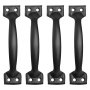VEVOR Barn Door Handle, 4Pcs 152 mm Rustic Fence Gate Handle, Rust-Resistant Coating, Heavy Duty Carbon Steel Outdoor Gate Handles, Easy to Install, Metal Sliding Door Pulls for Garage Shed Closet