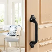 Barn Door Handle 9 in Rustic Heavy Duty Carbon Steel Garden Gate Pull Handle