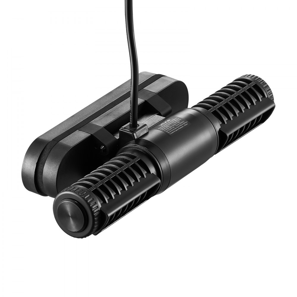 VEVOR Aquarium Wave Maker, 15W, 1428 GPH Adjustable Cross Flow Pump with Controller, Magnetic DC 24V Aquarium Powerhead, Strong Magnetic Base, 360° Rotating Wavemaker, for Saltwater Marine Freshwater