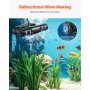 Aquarium Wave Maker Adjustable Cross Flow Pump with Controller 15W 1428 GPH
