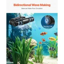 Aquarium Wave Maker Adjustable Cross Flow Pump with Controller 25W 1428 GPH