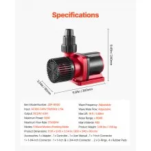 Aquarium 24V DC Water Pump with Controller 60W 1750GPH Wave Maker Return Pump