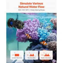 Aquarium Wave Maker with Controller 10W DC 24V Powerhead with Magnetic Base