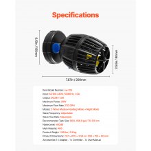 Aquarium Wave Maker with Controller 20W DC 24V Powerhead with Magnetic Base