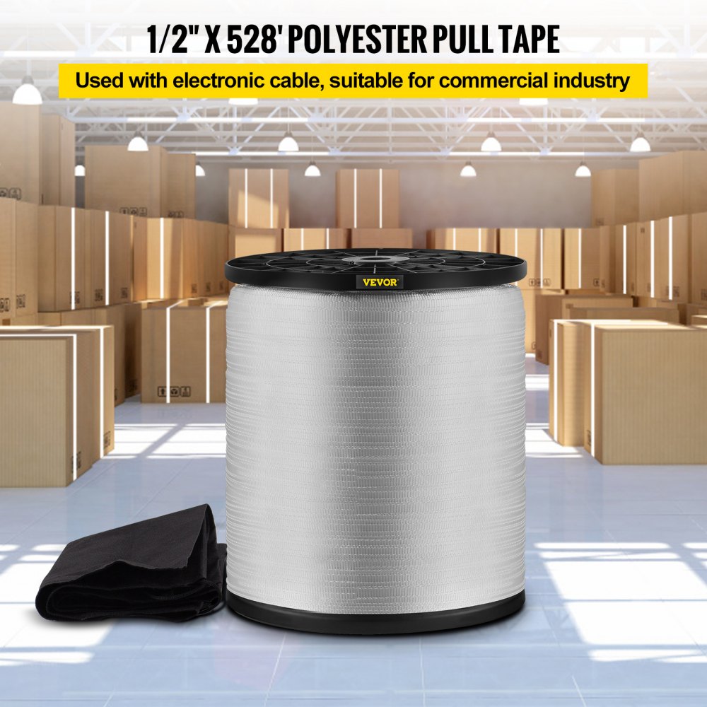 500ft Mule Tape 3/4  2 500 Lb. Break Strength Pull Tape Polyester Pulling  Tape for sale online