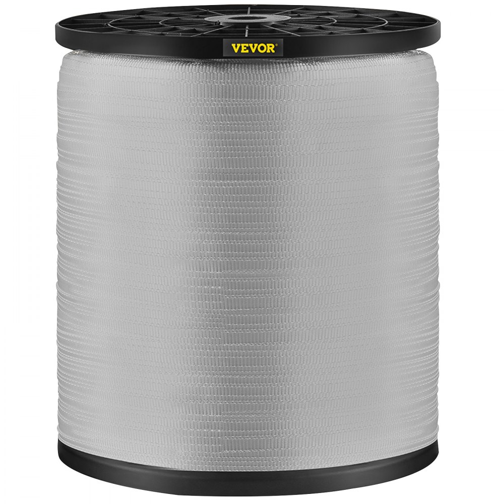 Bandă de tragere din poliester VEVOR de 1250 lbs, bandă plată de 3153 'x 1/2 inch pentru funcţii variabile de lucru pentru conducte de sârmă şi cablu, frânghie plată pentru tragerea/încărcarea/ambalarea în orice stare de vreme