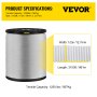VEVOR 567kg Polyester Pull Tape, 12.7mm x 961m Flat Tape for Wire & Cable Conduit Work Variable Functions, Flat Rope for Pulling/Loading/Packing in Any Weather CONDITON