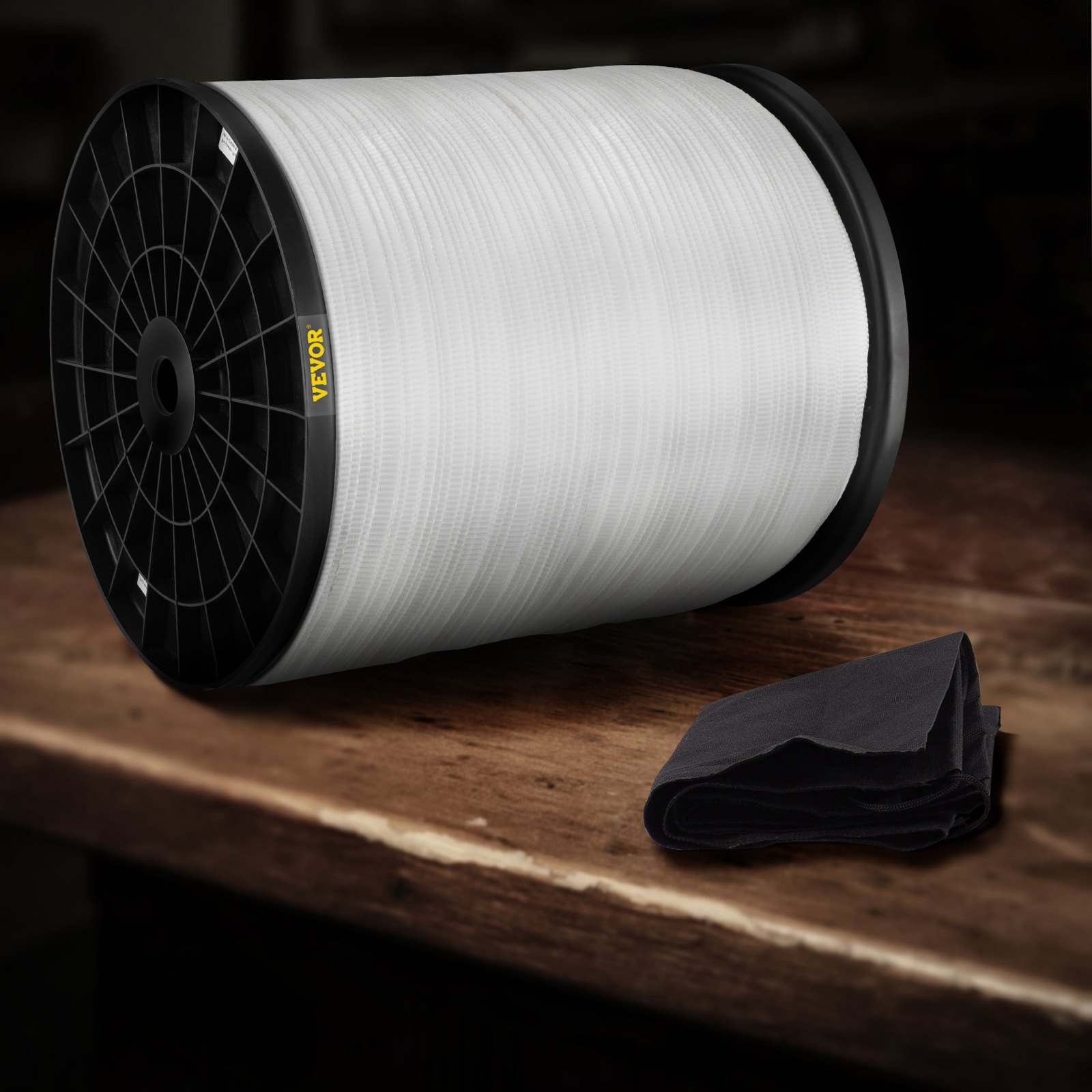 VEVOR 1800Lbs Polyester Pull Tape, 3153' x 5/8" Flat Tape for Wire & Cable Conduit Work Variable Functions, Flat Rope for Pulling/Loading/Packing in Any Weather CONDITON