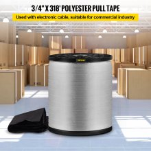 VEVOR Polyester Pull Tape Professional Flat Rope 2722 kg Tensile Capacity