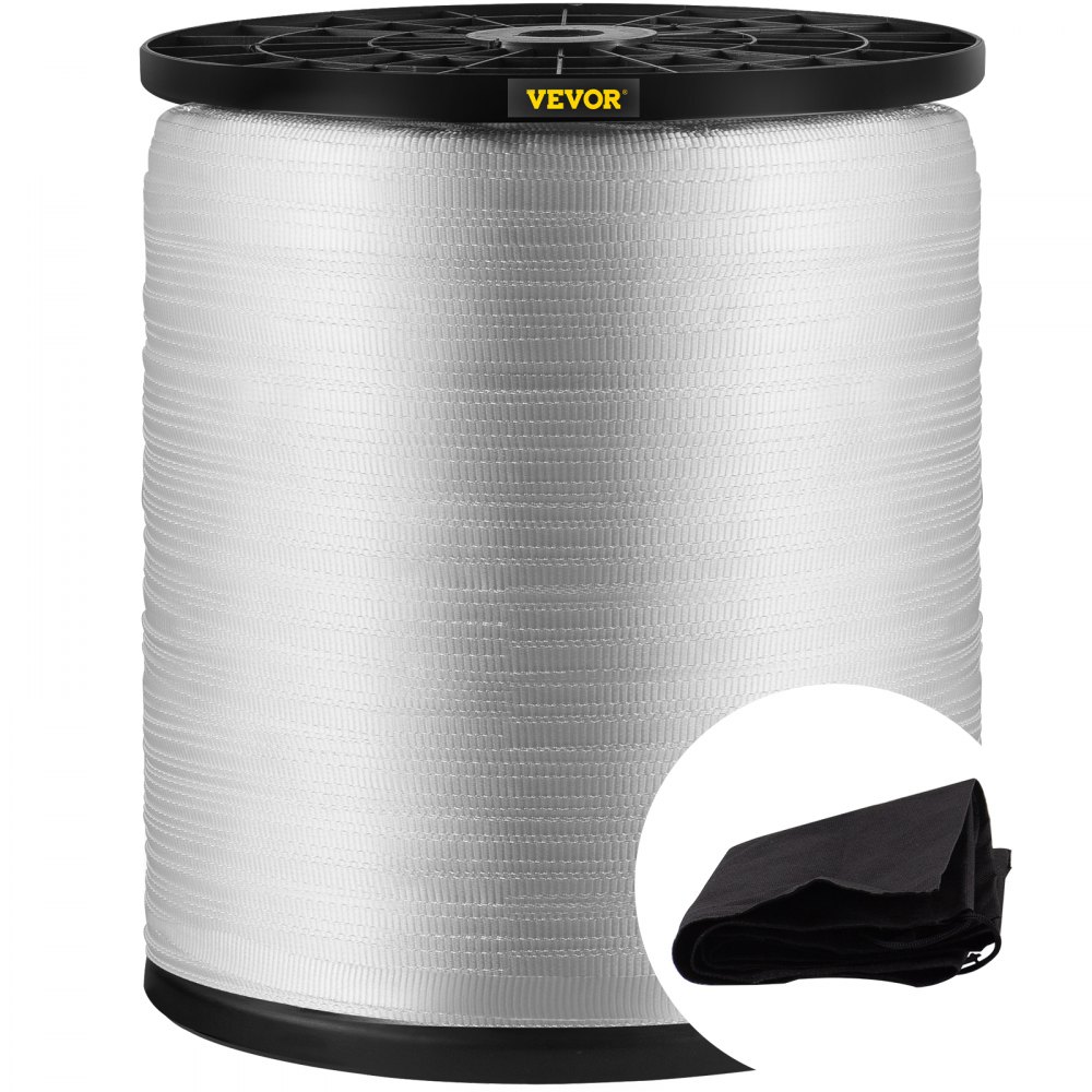 VEVOR 6000Lbs Polyester Pull Tape, 1053\' x 1\" Flat Tape for Wire & Cable Conduit Work Variable Functions, Flat Rope for Pulling/Loading/Packing in Any Weather CONDITON