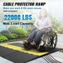 VEVOR Rubber Cable Protector Ramp, 5 Channel, 22000 lbs/axle Capacity Heavy Duty Wire Cover Ramp Hose Cord Ramp Driveway, Traffic Speed Bump with Flip-Open Top Cover, ADA Compliant for Indoor & Outdoo