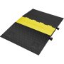 VEVOR Rubber Cable Guard, 5-Channel, 22000 lbs per Axle Load Capacity, Durable Cord Protection Ramp with Hinged Lid for Driveway, Speed Control, and Accessibility Compliance for Both Indoor & Outdo
