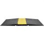 VEVOR Rubber Cable Guard, 5-Channel, 22000 lbs per Axle Load Capacity, Durable Cord Protection Ramp with Hinged Lid for Driveway, Speed Control, and Accessibility Compliance for Both Indoor & Outdo