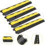 VEVOR cable protector ramp, black and yellow, 4 interconnected units, close-up details.