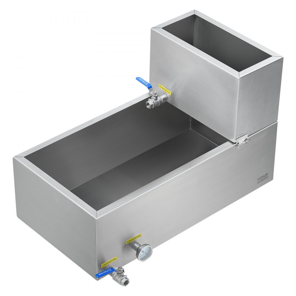 VEVOR Maple Syrup Evaporator Pan, 19.6 Gallon, 285 Cups of 8.8oz Maple Syrup, Flat Evaporator Pan with Thermometer, 2 Valves and 3 Heating Methods, 304 Stainless Steel Maple Syrup Pan for Home, Outdoor