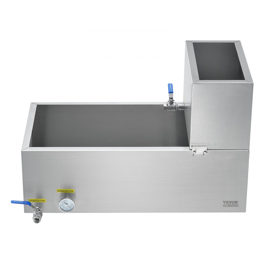 VEVOR Maple Syrup Evaporator Pan, 19.6 Gallon, 285 Cups of 8.8oz Maple Syrup, Flat Evaporator Pan with Thermometer, 2 Valves and 3 Heating Methods, 304 Stainless Steel Maple Syrup Pan for Home, Outdoor