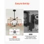 6-Light Chandelier Metal Modern Chandelier Adjustable Height for Ceilings