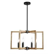 6-Light Chandelier Metal Modern Chandelier Adjustable Height for Ceilings