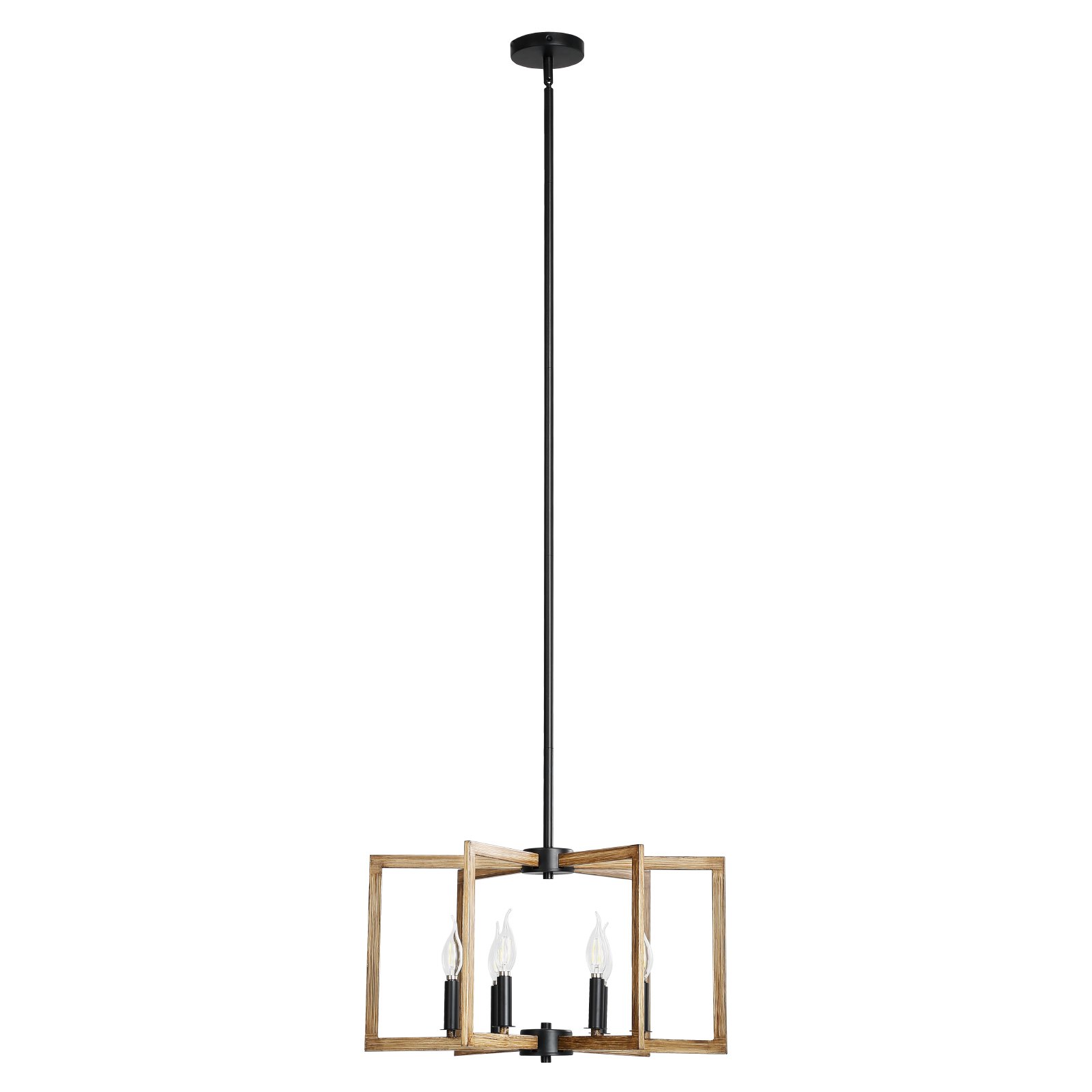 VEVOR 6-Light Chandelier, Metal Farmhouse Chandelier, Adjustable Height, Dining Room Hanging Light Fixture for Ceilings, Modern Chandelier for Bedroom, Foyer, Hall, Kitchen, Living Room and Entryway