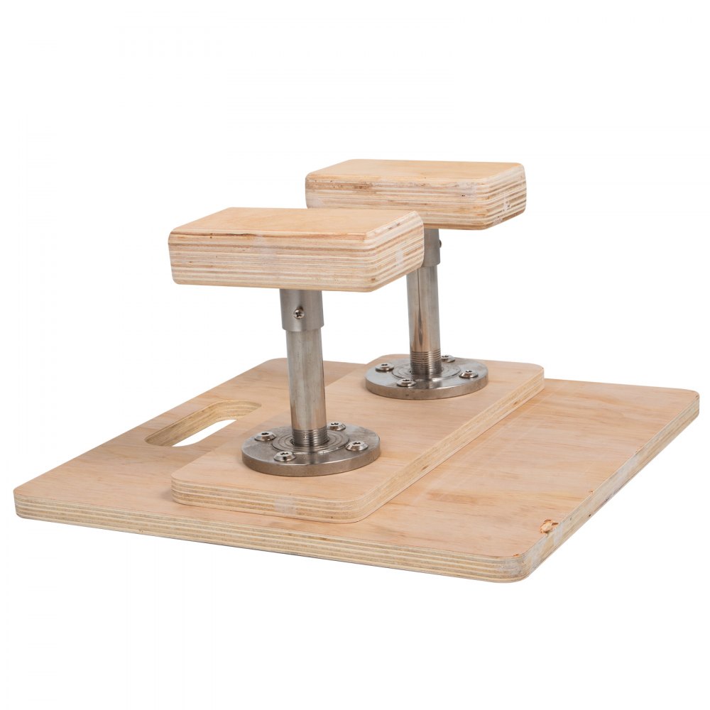 VEVOR Bastones fijos de altura de 8 pulgadas, entrenador de equilibrio de yoga de inversión de gimnasia, bastón de soporte de mano de madera con base de 16 x 16 pulgadas para entrenamiento de pies de gimnasia de yoga