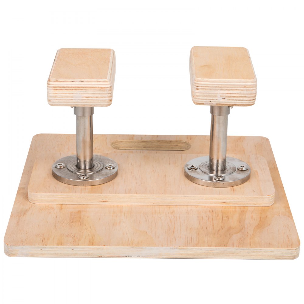 VEVOR Bastones fijos de altura de 8 pulgadas, entrenador de equilibrio de yoga de inversión de gimnasia, bastón de soporte de mano de madera con base de 16 x 16 pulgadas para entrenamiento de pies de gimnasia de yoga