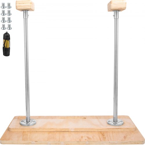 VEVOR 18'' Height Fixed Handstand Canes，400 Lbs Gymnastics Inversion Yoga Balance Trainer，Wood Hand Stand Cane 24''X16'' Base for Yoga Gymnastic Feet Up Training
