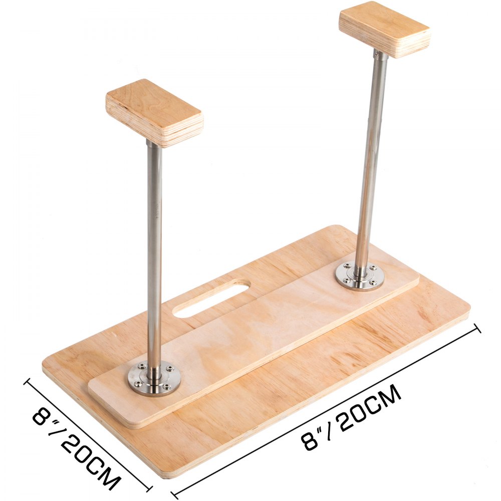 VEVOR 18'' Height Fixed Handstand Canes，400 Lbs Gymnastics Inversion Yoga Balance Trainer，Wood Hand Stand Cane 24''X16'' Base for Yoga Gymnastic Feet Up Training