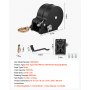 VEVOR Boat Winch, 726 kg Hand Winch, Heavy Duty Manual Rope Crank with 6.1m Orange Polyester Strap, Portable Two-Way Ratchet, 2 Speed Switchable, Anti-Slip Handle Gear for Boat Trailer ATV Towing