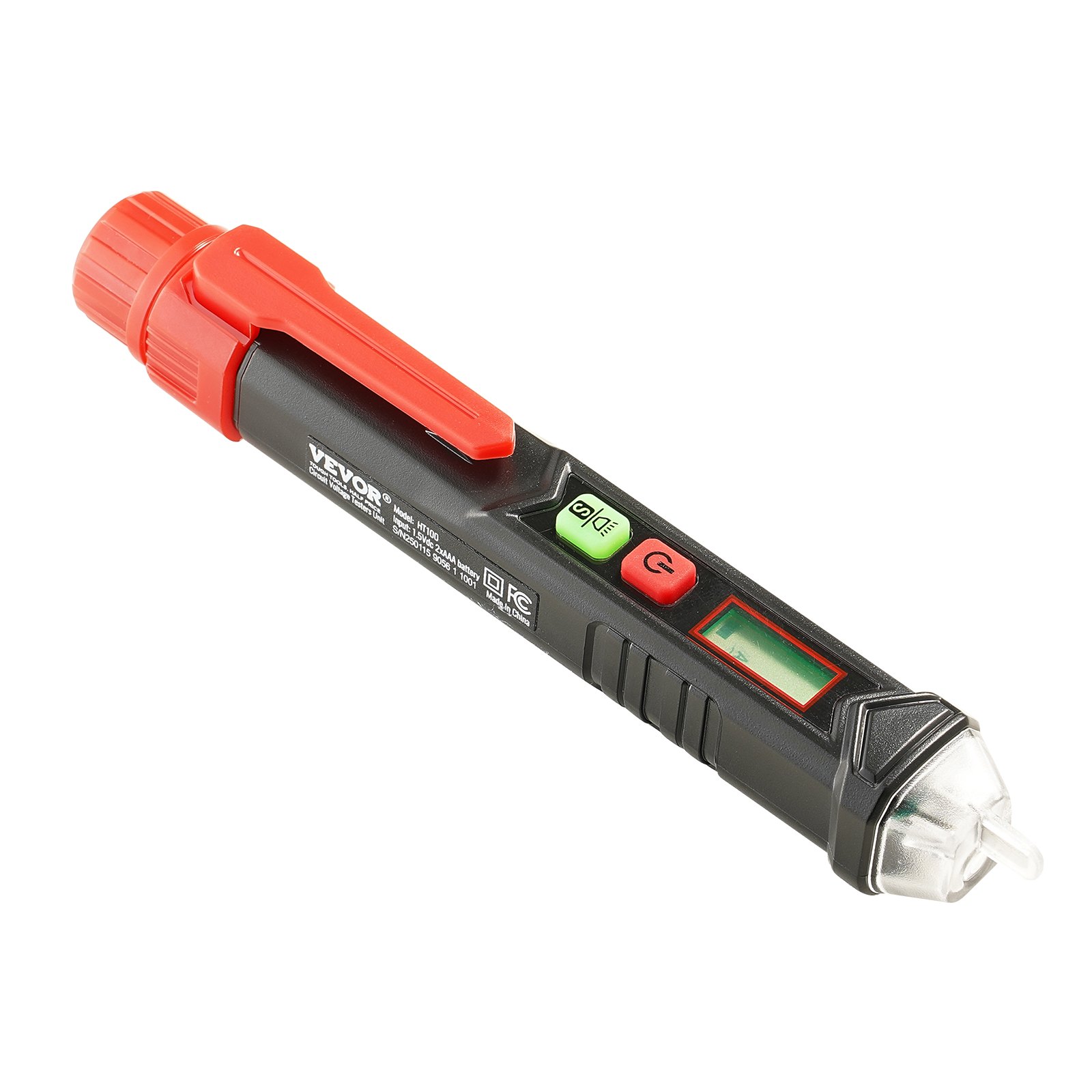 VEVOR Voltage Tester, Non-Contact Voltage Detector with Adjustable Sensitivity, Dual Range AC 12V-1000V/48V-1000V Live & Null Wire Tester Pen with Visual and Audible Alarms, CAT III 1000V Rating
